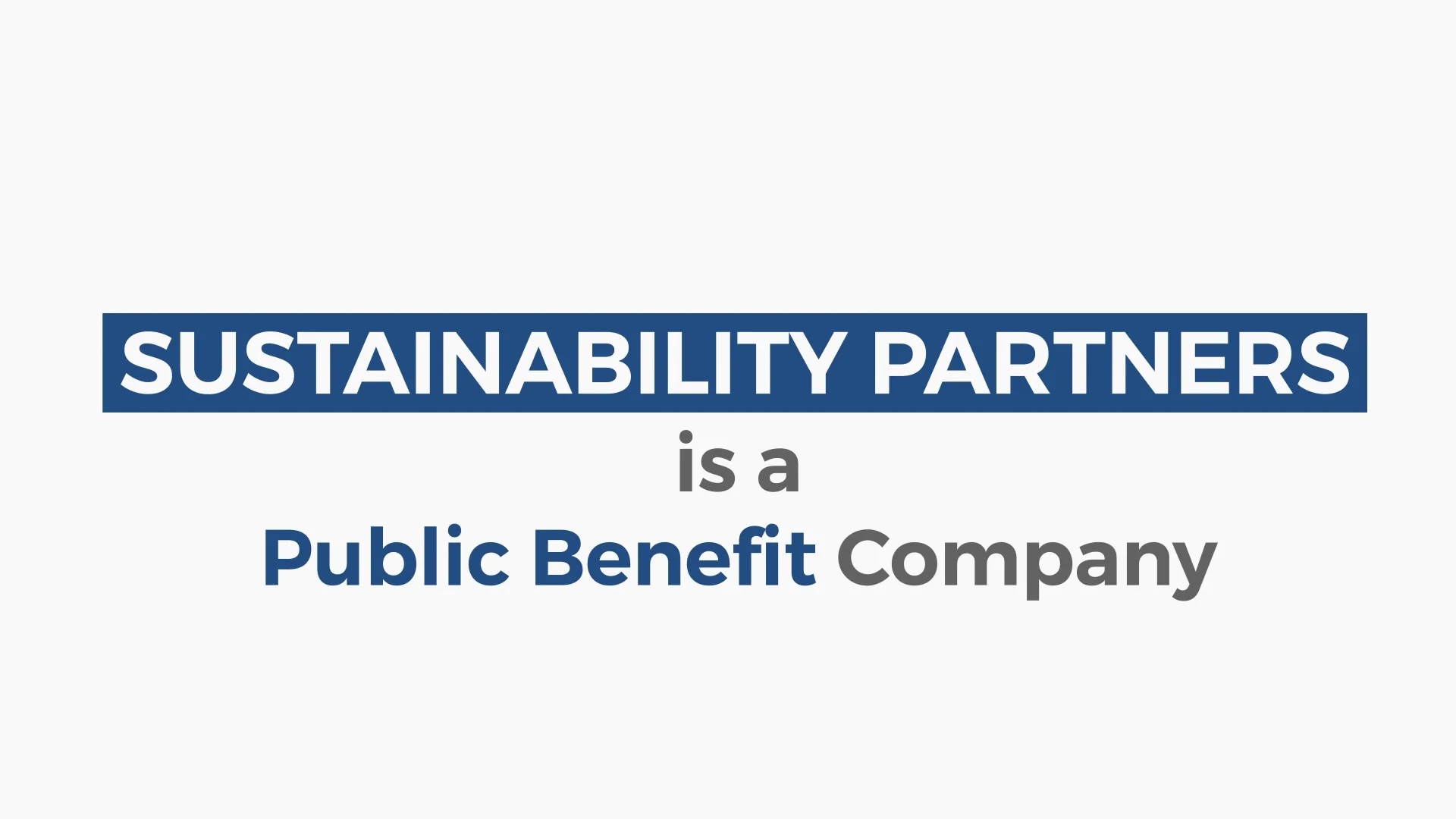 Intro to Sustainability Partners