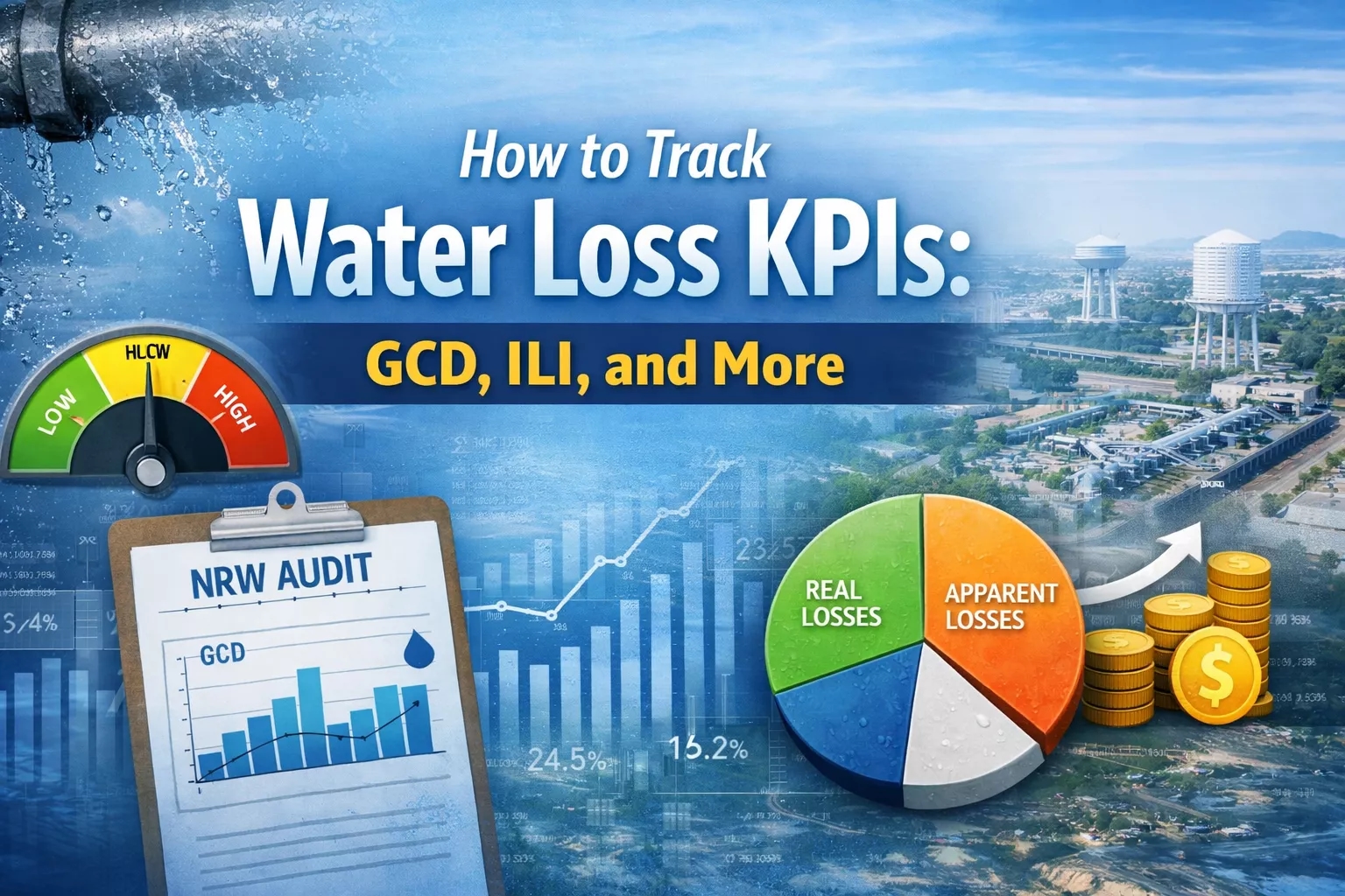 How to Track Water Loss KPIs with an NRW Audit: GCD, ILI, and More